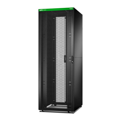 Easy Rack 800mm/48HE/1000mm mit Dach, Seitenwand, Rollen, Füßen und 4 Halterungen, ohne Boden, schwarz