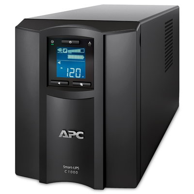 APC Smart-UPS C, Line-Interactive, 1000VA, Tower, 230V, 8x IEC C13 Ausgänge, SmartConnect, USB und serielle Kommunikation, AVR, Grafik-LCD