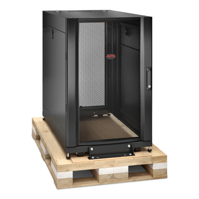 APC NetShelter SX, 18 HE Server Rack-Gehäuse, 600 mm x 1070mm, mit schwarzen Seitenteilen und stoßdämpfendem Shock Packaging