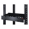 Horizontaler Kabelmanager, 2 HE x 6 Zoll tief, einseitig mit Abdeckung