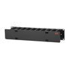 Horizontaler Kabelmanager, 2 HE x 4 Zoll (10,16 cm) Tiefe, Einseitig mit Abdeckung