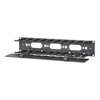 Horizontaler Kabelmanager, 2 HE x 4 Zoll (10,16 cm) Tiefe, Einseitig mit Abdeckung