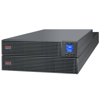 APC Easy UPS  On-Line, 5kVA/5kW, Rackmontage 4HE, 230V, Festverdrahteter 3-adriger (1P+N+E) Ausgang, Kartensteckplatz, LCD, mit Rackmontagekit