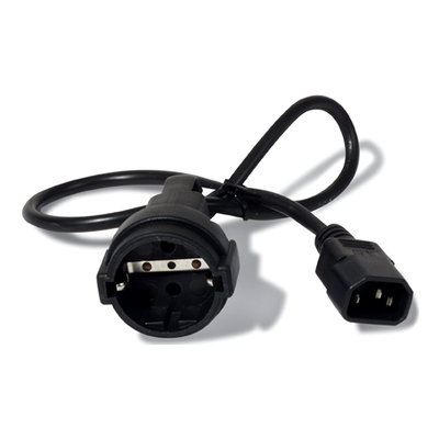 Netzkabel, C14 auf CEE 7/7 Schuko, 0,6 m