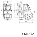 Kombi-Wandsteckdose QUICK-CONNECT 16A 5p 400V 6h, IP44