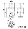 Stecker 16A 3p 230V 6h, IP44