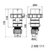 Stecker QUICK-CONNECT TE 32A 4p 380 und 440V 3h, IP67