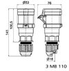Kupplung QUICK-CONNECT 16A 3p 230V 6h, IP44