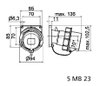 Anbaugerätestecker TE geneigt 32A 4p 380 und 440V 3h, IP67
