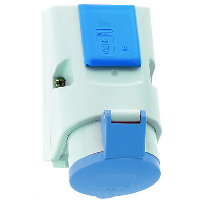Kombinierte Wandsteckdose 16A 4p 230V 9h, IP44