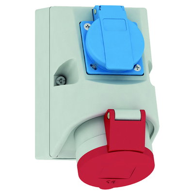 Kombi-Wandsteckdose QUICK-CONNECT 16A 5p 400V 6h, IP44