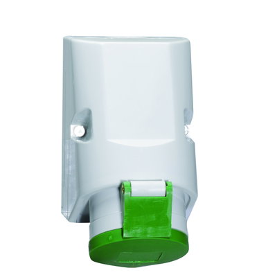 Wandsteckdose QUICK-CONNECT 32A 4p >50V grün 100-300Hz 10h, IP44