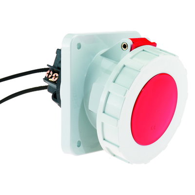 Anbausteckdose geneigt 63A 5p 400V 6h, IP67