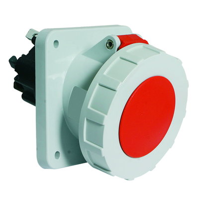 Anbausteckdose Quick-Connect TE geneigt 63A 5p 400V 6h, IP67