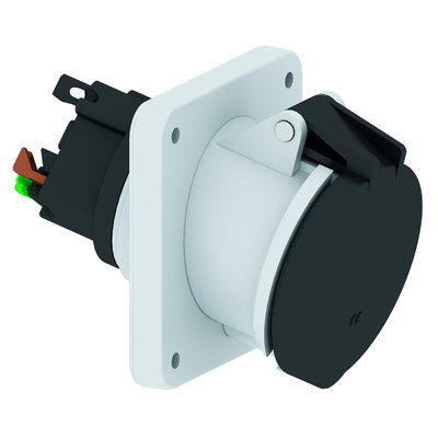 Anbausteckdose Quick-Connect TE geneigt 63A 4p 500V 7h, IP44
