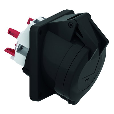 Anbausteckdose Quick-Connect geneigt 32A 5p 400V 6h, IP44