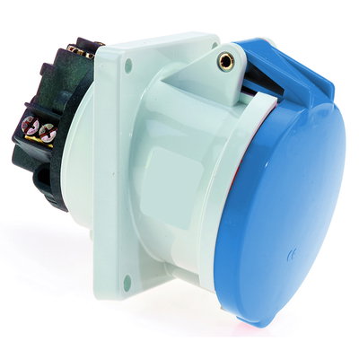 Anbausteckdose geneigt 63A 3p 230V 6h, IP44