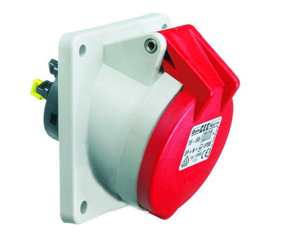 Anbausteckdose Quick-Connect geneigt 16A 5p 400V 6h, IP44