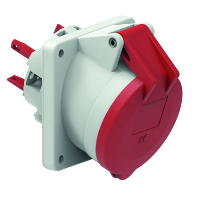Anbausteckdose Quick-Connect geneigt 32A 5p 400V 6h, IP44