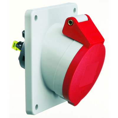 Anbausteckdose Quick-Connect geneigt 16A 4p 400V 6h, IP44