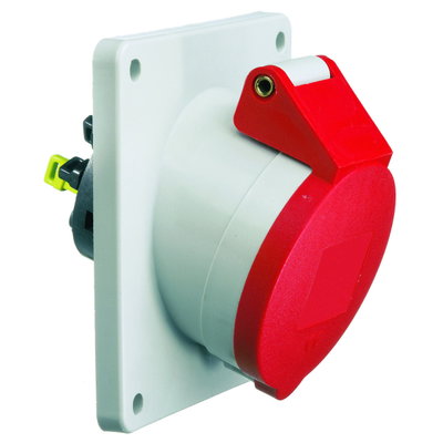 Anbausteckdose Quick-Connect TE geneigt 16A 4p 400V 6h, IP44