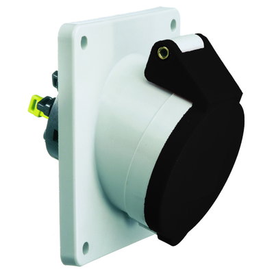 Anbausteckdose Quick-Connect TE geneigt 16A 4p 500V 7h, IP44