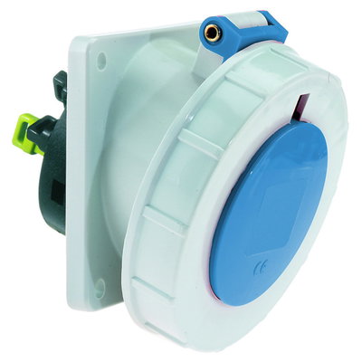 Anbausteckdose Quick-Connect TE geneigt 32A 4p 230V 9h, IP67