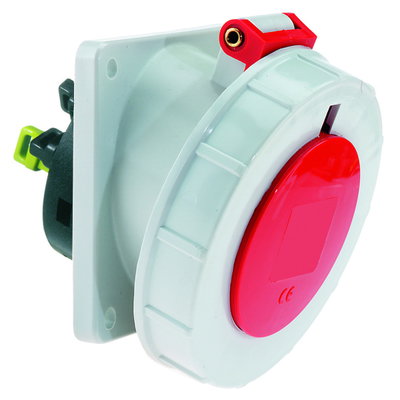 Anbausteckdose Quick-Connect TE geneigt 32A 5p 400V 6h, IP67