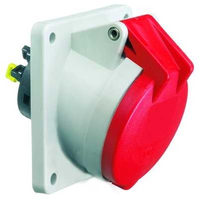 Anbausteckdose Quick-Connect TE geneigt 16A 5p 400V 6h, IP54