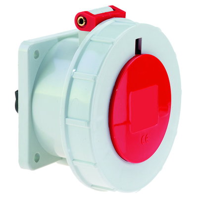 Anbausteckdose TE gerade 32A 4p 380 und 440V 3h, IP67