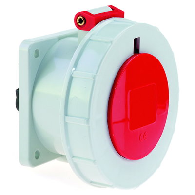 Anbausteckdose gerade 32A 4p 400V 6h, IP67