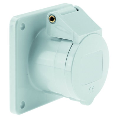 Anbausteckdose gerade 16A 3p >50V bis 250V DC 3h, IP44