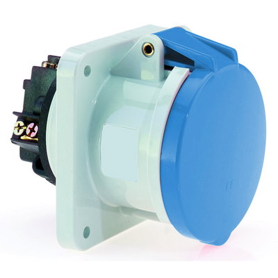 Anbausteckdose gerade 63A 3p 230V 6h, IP44