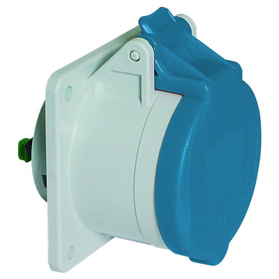 Anbausteckdose Quick-Connect TE gerade 16A 3p 230V 6h, IP44
