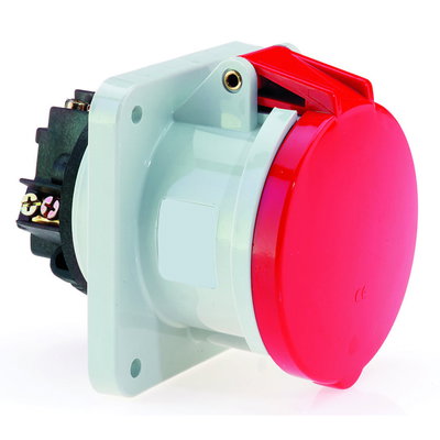 Anbausteckdose gerade 63A 4p 400V 6h, IP44