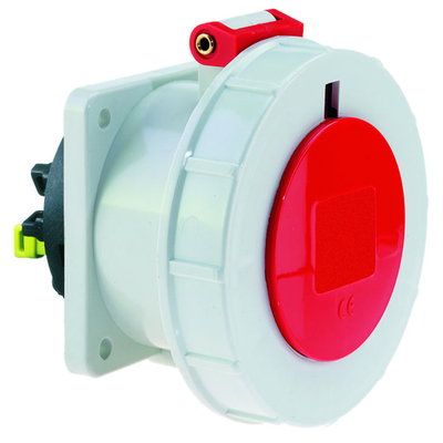 Anbausteckdose Quick-Connect gerade 16A 4p 400V 6h, IP67