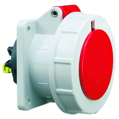 Anbausteckdose Quick-Connect TE gerade 32A 5p 400V 6h, IP67