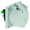 Anbausteckdose Quick-Connect TE gerade 32A 5p >50V grau 1h, IP44