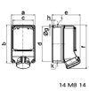 Wandsteckdose TE abgesichert 63A 5p 400V 6h, IP44