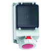 Wandsteckdose TE abgesichert 63A 5p 400V 6h, IP67
