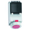 Wandsteckdose Quick-Connect TE, abgesichert 16A 5p 400V 6h, IP67