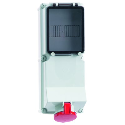 Wandsteckdose TE abgesichert 63A 5p 400V 6h, IP44