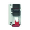 Wandsteckdose Quick-Connect TE, abgesichert 16A 5p 400V 6h, IP44