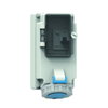 Wandsteckdose Quick-Connect TE, abgesichert 16A 3p 230V 6h, IP67
