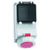 Wandsteckdose Quick-Connect TE, abgesichert 32A 5p 400V 6h, IP67