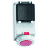 Wandsteckdose Quick-Connect TE, abgesichert 32A 5p 400V 6h, IP67