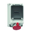 Wandsteckdose TE abgesichert 63A 5p 400V 6h, IP44