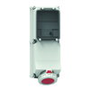 Wandsteckdose TE abgesichert 125A 4p 400V 6h, IP67