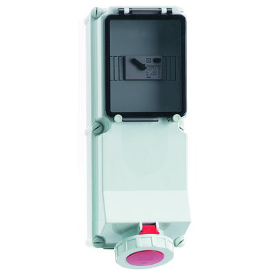 Wandsteckdose TE abgesichert 125A 5p 400V 6h, IP67