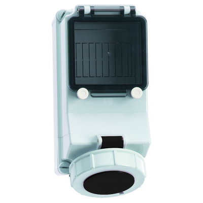 Wandsteckdose Quick-Connect abgesichert 32A 4p 500V 7h, IP67